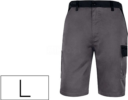 M1BE2GRGT : Bermuda deltaplus com cintura ajustavel e 5 bolsos cor cinza-verde tamanho l Bermuda deltaplus com cintura ajustavel e 5 bolsos cor cinza-verde tamanho l
