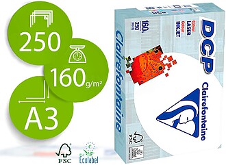 1843C : PAPEL FOTOCOPIA CLAIREFONTAINE DIN A3 160 GRAMAS EMB...