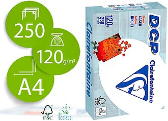 1844C : PAPEL FOTOCOPIA CLAIREFONTAINE DIN A4 120 GRAMAS EMB...