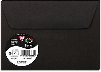 26836C : Sobre clairefontaine pollen 114x162 cm 120g negro p...