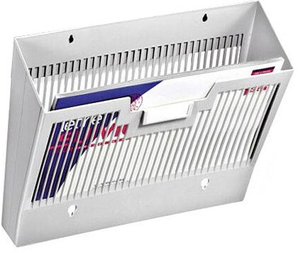 123 : EXPOSITOR MURAL CEP DE PAREDE POLIESTIRENO EM REDE 1 COMPARTIMENTO CINZA 360X257X95 MM