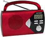 Rádio Portátil Metronic AM/FM com Função Alarme - Pilhas - Cor Vermelha