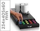 Gaveta Organizadora Cep Poliestireno com 5 Compartimentos Cor Preto Especial Capsulas Monodose 23005