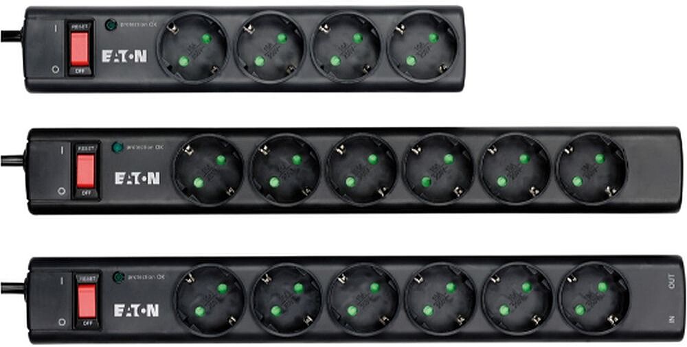 Tomada EATON Protection Strip 6 Tel@ DIN - PS6TD MGE-PS6TD