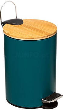 G-01884 : 01884 CUBO LIXEIRA WC VERDE PETRÓLEO 3L COLEÇÃO &rsquo;COLORS&rsquo;