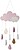 Movil Infantil Modelo Nube Cor Rosa G-86323 - imagem 1