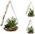 Jarron com planta decorativa 10x19,5cm - imagem 1