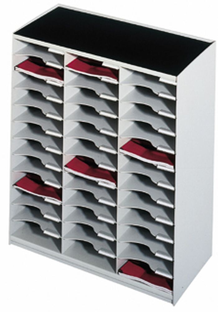 Modulo Classificador Paperflow Mono-Bloco com 36 Divisorias NA Cor Cinza 803.02