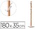 Cabide de Madeira Paperflow Faia 8 Suportes Branco Altura 180 CM PECPP.13 - imagem 1