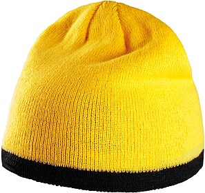 KP515 Gorro com faixa em contraste tam: One Size cor: Yellow...