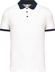 PA489 Polo piqué Performance de homem tam: XL cor: White/ S...