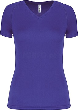 T-shirt de desporto de senhora com decote V de manga curta PA477