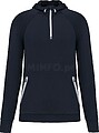 Sweatshirt de desporto 1/2 fecho com capuz unissexo PA360