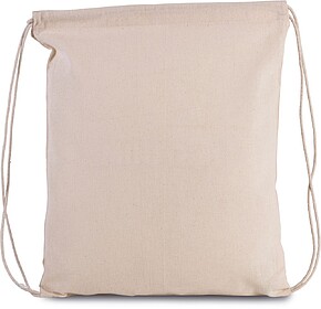 KI0147N Mochila pequena em algodão biológico com cordões ...