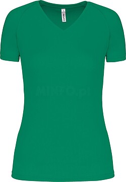 T-shirt de desporto de senhora com decote V de manga curta PA477