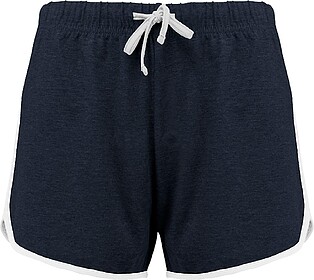 PA1021 Calção de desporto de senhora tam: XL cor: Navy/ Wh...