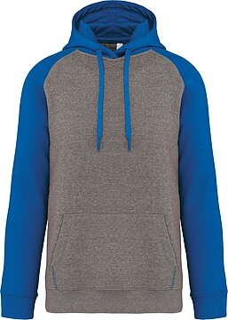 Sweatshirt com capuz bicolor de adulto PA369