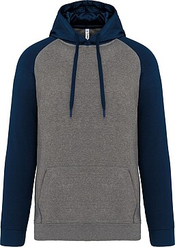 Sweatshirt com capuz bicolor de adulto PA369