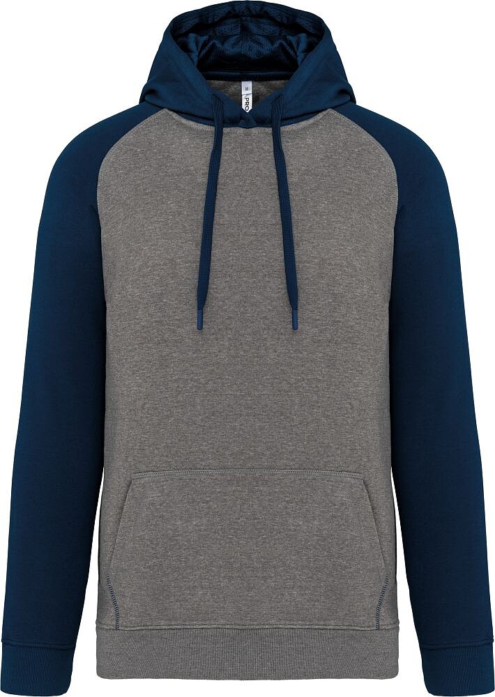 Sweatshirt com capuz bicolor de adulto PA369