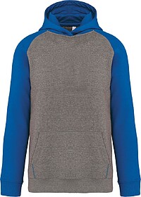 PA370 Sweatshirt com capuz bicolor de criança tam: 6/8 year...
