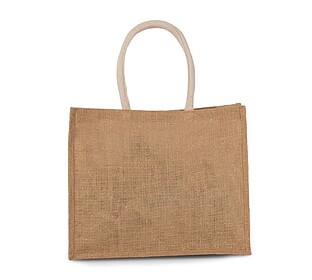 KI0219 Saco de praia em juta tam: One Size cor: Natural/ Gol...