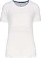 T-shirt de desporto de senhora de material reciclado com decote redondo tam: M cor: White : PROACT® Tecido leve de secagem rápida para maior conforto durante o esforço. Rechte snit en raglanmouwen voor meer bewegingsvrijheid. Material que respeita PA4013