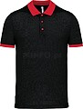 Polo piqué Performance de homem tam: XL cor: Black/ Red : PROACT® 100% poliéster interlock: muito resistente, leve e respirável. Fitted pasvorm en moderne look. Poliéster 100% poliéster interlock: muito resistente, leve e respirável. Fitted pasvorm PA489