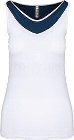 PA4031 Top de padel bicolor de senhora tam: L cor: White/ Sp...