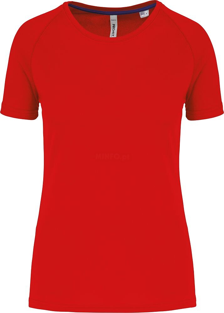 T-shirt de desporto de senhora de material reciclado com decote redondo PA4013