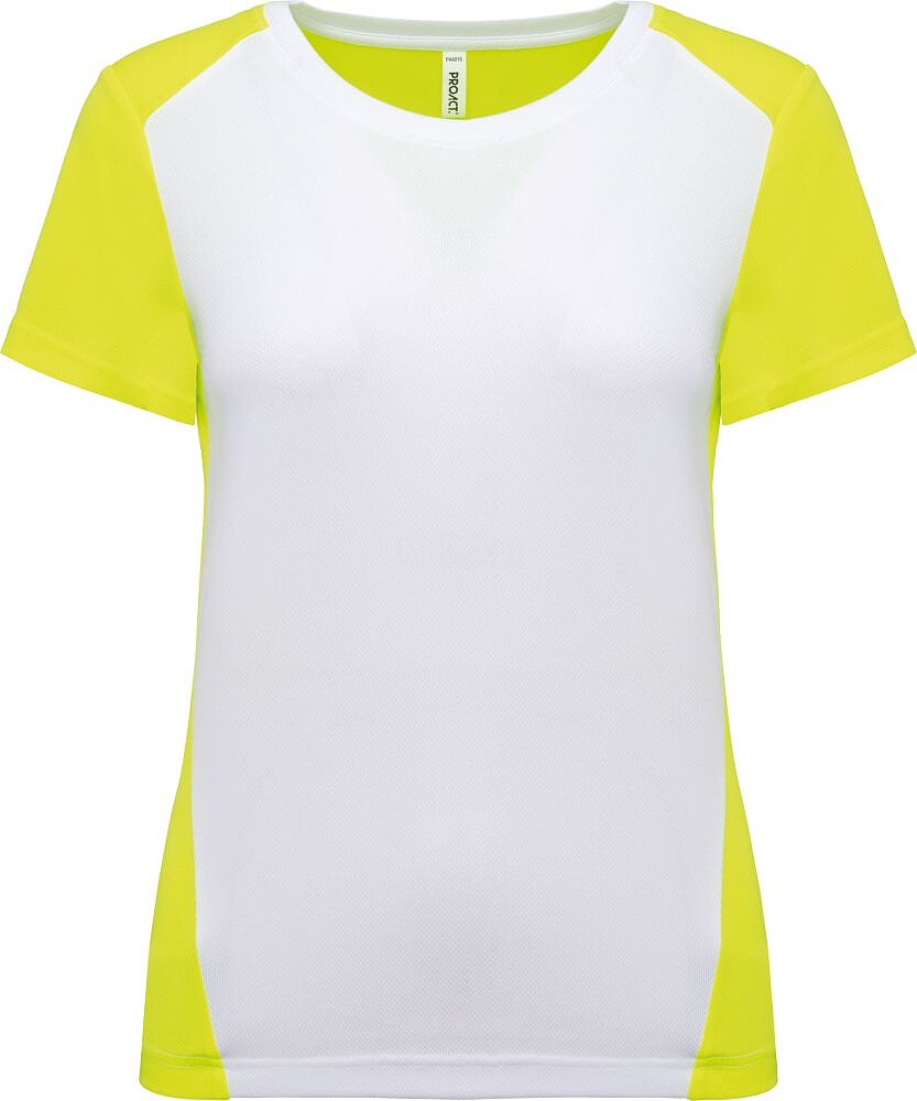 T-shirt de desporto bicolor eco-responsável de senhora PA4015