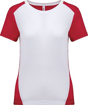 T-shirt de desporto bicolor eco-responsável de senhora PA4015
