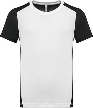 T-shirt de desporto bicolor eco-responsável de criança PA4016