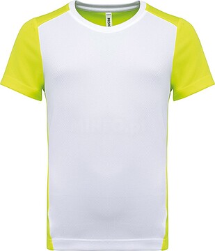 T-shirt de desporto bicolor eco-responsável de criança PA4016