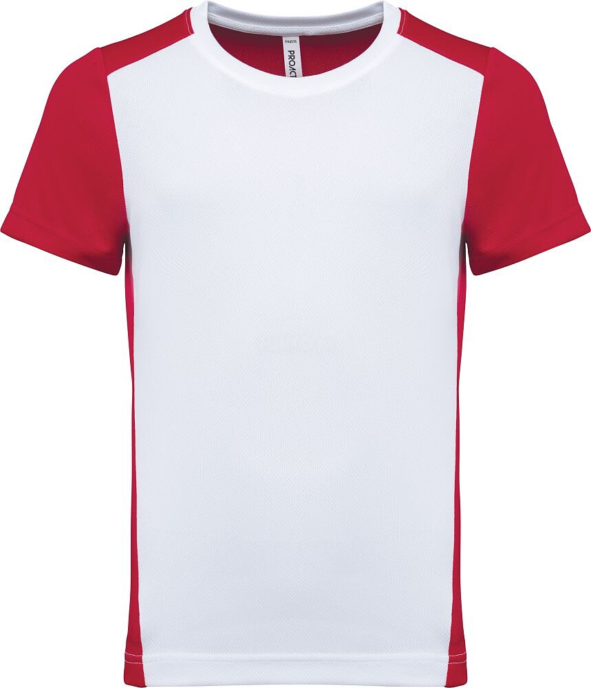 T-shirt de desporto bicolor eco-responsável de criança PA4016