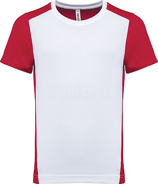 T-shirt de desporto bicolor eco-responsável de criança PA4016