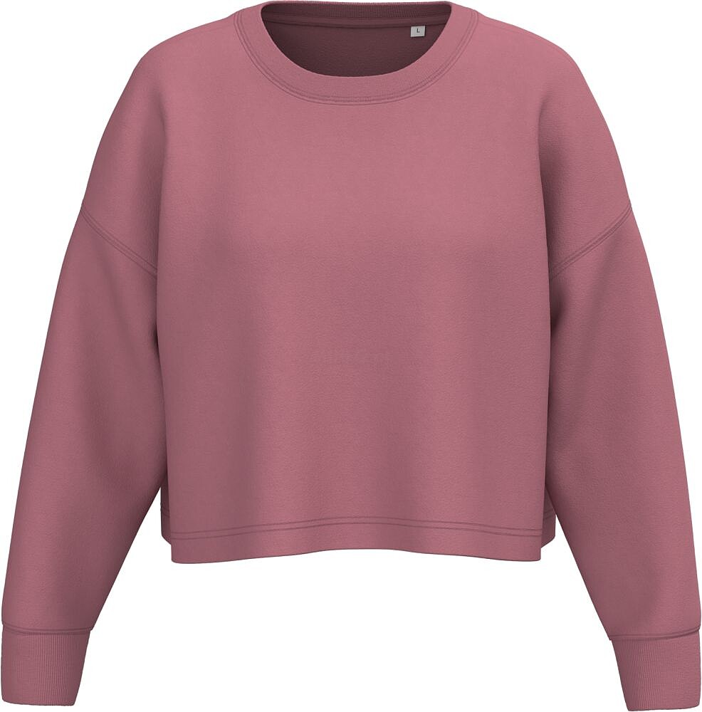 Sweatshirt “crop” com decote redondo de senhora PA395