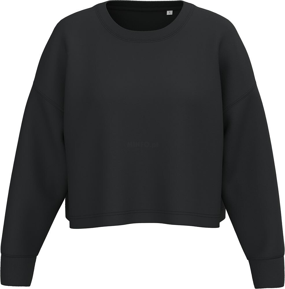 Sweatshirt “crop” com decote redondo de senhora PA395