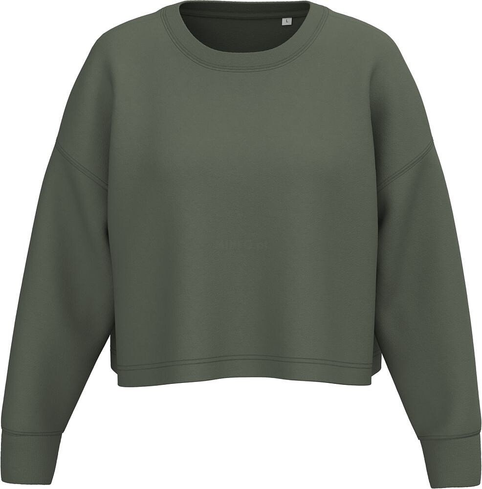 Sweatshirt “crop” com decote redondo de senhora PA395