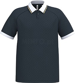PA497 T-shirt lifestyle com colarinho tipo polo unissexo tam...