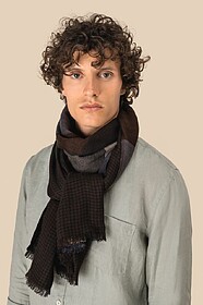 SP144 Echarpe reversível unissexo tam: One Size cor: Brown ...