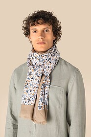 SP145 Echarpe com padrão floral unissexo tam: One Size cor:...