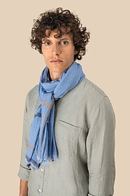 SP146 Echarpe às riscas unissexo tam: One Size cor: Blue Do...