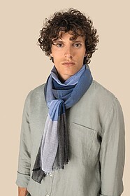 SP152 Echarpe aos quadrados unissexo tam: One Size cor: Blue...