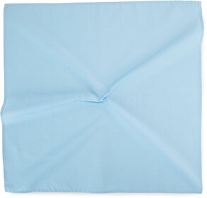 KP451 Lenço bandana quadrado tam: One Size cor: Soft Blue :...