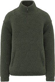 SP403 Sweatshirt 1/2 fecho com ombros descaídos em sherpa u...