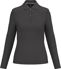 K244C Polo de senhora manga comprida tam: XXL cor: Dark Grey...