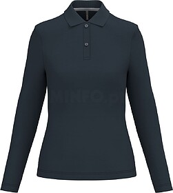 K244C Polo de senhora manga comprida tam: M cor: Navy : Kari...
