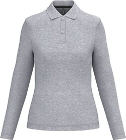 K244C Polo de senhora manga comprida tam: L cor: Oxford Grey...