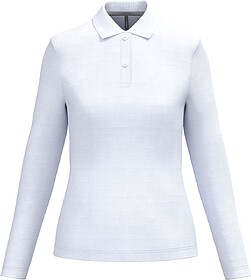K244 Polo de senhora manga comprida tam: XL cor: White : Kar...