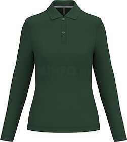 K244C Polo de senhora manga comprida tam: 3XL cor: Forest Gr...